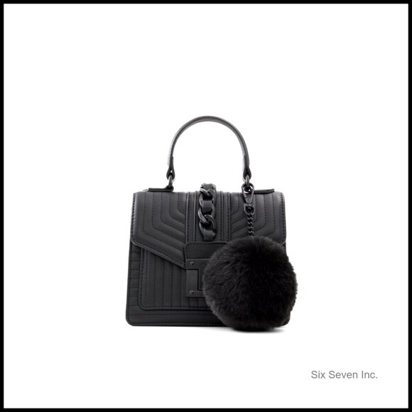 Synthetic Top Handle Bag Compact Chic Minimal Day to Night Accessory